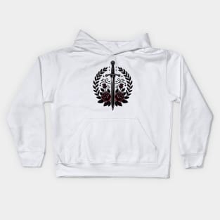 Medievalcore - Sword, laurel and roses Kids Hoodie